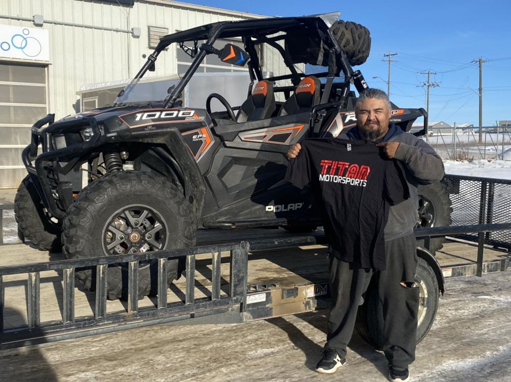 Wide Open Approvals customer with their new Polaris RZR 1000 side-by-side